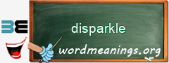 WordMeaning blackboard for disparkle
